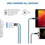 Type C Charger, Dual Port Wall Charger, Car Charger, AndHot 2.1A Charging Block+USB Car Adapter+2-Pack 6ft Type C Fast Charging Cable Compatible for LG Stylo 4/5 G8/V50/V40/G7 ThinQ Q7+ V30 V20 G6 G5