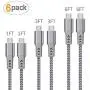 High Speed Micro USB Cable 6-Pack 1FT 1FT 3FT 3FT 6FT 6FT Android Cell Phone Charger Cable Nylon Braided Fast Charging Cord Compatible with Samsung LG HTC Motorola Kindle BlackBerry Xbox PS4 Silver High Speed Micro USB Cable 6-Pack 1FT 1FT 3FT 3FT 6FT 6FT Android Cell Phone Charger Cable Nylon Braided Fast Charging Cord Compatible with Samsung LG HTC Motorola Kindle BlackBerry Xbox PS4 Silver