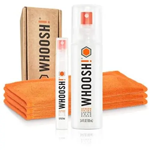 WHOOSH! Screen Cleaner Kit – Best for – Smartphones, iPads, Eyeglasses, Kindle, LED, LCD & TVs – Includes 2 Bottles 3.4oz,0.3.oz +3 Premium Cloths - Amazon Pack, 3.7 OZ Online Pack (WHOOSH! Inc) WHOOSH! Screen Cleaner Kit – Best for – Smartphones, iPads, Eyeglasses, Kindle, LED, LCD & TVs – Includes 2 Bottles 3.4oz,0.3.oz +3 Premium Cloths - Amazon Pack, 3.7 OZ Online Pack (WHOOSH! Inc)