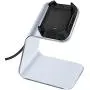 CAVN Charger Dock Compatible with Fitbit Versa/Versa Lite (Not for Versa 2), Premium Aluminum Charging Cable Cord Station Cradle Base Attached 4.2ft USB Stand Cable Smartwatch Accessories (Silver)