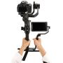 Gimbal Hand Grip Compatible for DJI Ronin S SC,Universal Handle Grip L Bracket Monitor Mount for Zhiyun Crane V2 WEEBILL/Moza AirCross/Hohem/Feiyu AK2000 4000 Gimbal Accessories