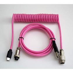 Tez Cables Z-Series Custom Coiled Aviator USB-C Keyboard Cable (Pink)