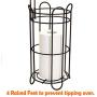 FORUP Freestanding Metal Toilet Paper Roll Holder Stand and Dispenser with Storage Shelf for Cell, Mobile Phone, 4 Raised Feet Bathroom Storage Shelf Organization, Bronze