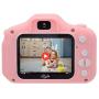 I-SEE Kids Camera, Digital Video Mini Camera, Soft Silicone Mini Learning Toy Cameras, Rechargeable Children Duo Selfie Camera for Age 4 5 6 7 8 9 10 Years Old Boys Girls, Pink