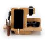 JackCubeDesign iPhone & Apple Watch Charging Dock Stand Made of Bamboo That Charges Multiple Devices and Hold Smartphones, Wallets, and Glasses - :MK242A