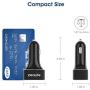 Fast USB C Car Charger, Zealife 63W Type C Car Adapter with Power Delivery & Quick Charge 3.0 Technology, Compatible iPhone 11 Pro Max/XR/XS Max/X, Galaxy S10/S9, Pixel 3a/3/XL, iPad Pro,MacBook Air