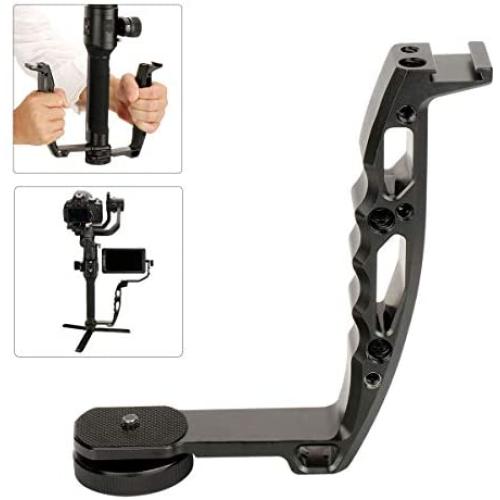 Gimbal Hand Grip Compatible for DJI Ronin S SC,Universal Handle Grip L Bracket Monitor Mount for Zhiyun Crane V2 WEEBILL/Moza AirCross/Hohem/Feiyu AK2000 4000 Gimbal Accessories