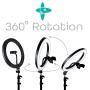Aduro U-Stream 10" Selfie Ring Light with Phone Tripod Stand (18” to 52" Adjustable Height) Holder, Social Media Influencer Live-Streaming Phone Mount and Light Kit