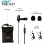 Movo PM10 Lavalier Microphone and Lapel Microphone for iPhone, iPad, Android, and Other Smartphones - Easy Clip on Microphone Perfect for Recording a Podcast, Vlog, Interview, YouTube