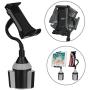 MiaodaM 360° Swivel Cup Holder Phone Mount Universal Adjustable Gooseneck Cup Holder Cradle Car Mount for Cell Phone iPhone 11/11 Pro/XR/XS/XS Max/iPad/iPod Electronics Devices from 4.7 to 10.5
