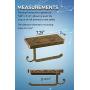 Neater Nest Reversible Bathroom Toilet Paper Holder with Phone Shelf and Hook, Vintage Decor Style (Bronze)