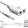 Avantree TR302 Two Way 3.5mm Dual Headphone Jack Splitter, AUX Stereo Earphone Earbuds Y Audio Split Adapter Cable, Compatible with iPhone, iPad, Samsung Phones and Tablets - White