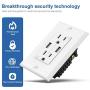 USB Wall Outlet, KING-LINK 15A Tamper-Resistant Receptacles with 4.8A USB Charging, Socket Adapter, Compatible with iPhone, iPad, LG, HTC, Samsung Galaxy & more Smartphones, ETL Listed, (6 Pack White)