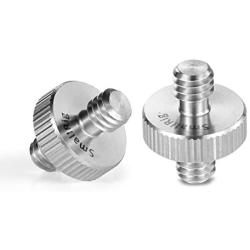 SMALLRIG 1/4" to 1/4" Male Threaded Screw Adapter Double Head Stud for Camera Cage Monitor LED Microphone, Pack of 2-828