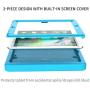 BMOUO Case for iPad Mini 1 2 3 - Built-in Screen Protector, Shockproof Lightweight Hard Cover Handle Stand Kids Case for iPad Mini 1st 2nd 3rd Generation, Blue