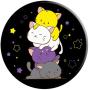 Kawaii Cat Pile Non Binary Pride Genderqueer Star Galaxy PopSockets Grip and Stand for Phones and Tablets