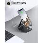 Lamicall Cell Phone Stand, Phone Dock: Cradle, Holder, Stand for Office Desk, Compatible with iPhone 11 Pro Xs Xs Max Xr X 8 7 6 6s Plus, All Android Smartphones Charging - Black (Non-Adjustable)