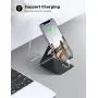 Lamicall Cell Phone Stand, Phone Dock: Cradle, Holder, Stand for Office Desk, Compatible with iPhone 11 Pro Xs Xs Max Xr X 8 7 6 6s Plus, All Android Smartphones Charging - Black (Non-Adjustable)