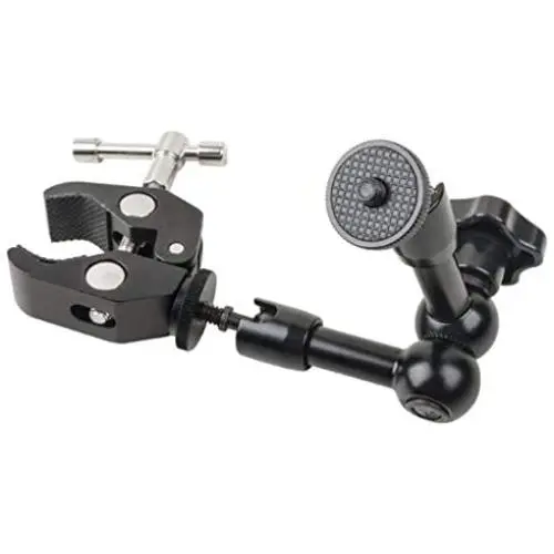 7 Inch Adjustable Articulating Friction Magic Arm with Large Metal Camera Clamp for DSLR Camera Rig, Tripod, Photography Studio, LCD/DV Monitor, Microphone 7 Inch Adjustable Articulating Friction Magic Arm with Large Metal Camera Clamp for DSLR Camera Rig, Tripod, Photography Studio, LCD/DV Monitor, Microphone