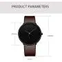Mens Watches Minimalist Ultra Thin Waterproof Fashion Dressy Wrist Watch for Men Business Casual Luxury Quartz Analog Watch