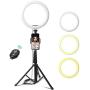 ANOSS 10" Selfie Ring Light for Live Stream/Makeup/TikTok/YouTube Video, Dimmable Ringlight with Extendable Tripod Stand and Phone Holder LED Circle Lights
