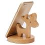 Cell Phone Desk Stand Holder, MHKBD Deer Cute Phone Stand Wooden Cellphone Holder with Anti-Slip Base Phone Cradle Fits All Smart Phones, Desk Decoration