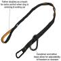 Kurgo Direct to Seatbelt Tether for Dogs | Car Seat Belt for Pets | Adjustable Dog Safety Belt Leash | Quick & Easy Installation | Works with Any Pet Harness | Carabiner | Swivel | Bungee | Zipline