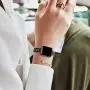 STIROLL Thin Replacement Band Compatible for Apple Watch 38mm 40mm 42mm 44mm, Stainless Steel Metal Wristband Women Men for iWatch 5/4/3/2/1 (Black, 38mm/40mm)