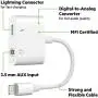 [Apple MFi Certified] Lightning to 3.5mm Headphone Jack Adapter,Stereo Headphone Aux Audio Connector Compatible with iPhone Xs XR 8 7 Plus ipad,Support Music Control & Plug and Play & iOS 13-White