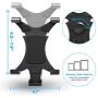 IPOW iPad Tripod Mount Adapter Universal Tablet Clamp Holder Fits Ipad, Ipad Air, Ipad Mini, Microsoft Surface, Nexus and Most Tablets, Use on Tripod, Monopod, Selfie Stick, Tabletop Tripod Stand Etc