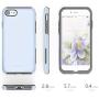 TEAM LUXURY iPhone SE Case 2020, iPhone 8 Case, iPhone 7 Case [Clarity Series] Ultra Defender [Shock Absorbent] Protective Phone Case for Apple iPhone 8/7/SE 2nd Generation 4.7" - Serenity Blue/Gray