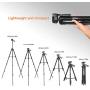 Lightweight Tripod 55-Inch, Aluminum Travel/Camera/Phone Tripod with Carry Bag, Maximum Load Capacity 6.6 LB, 1/4" Mounting Screw for Phone, Camera, Traveling, Laser Measure, Laser Level