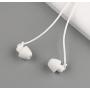 Meiyiu Earphone Super Bass Wired Earbuds Headset in-Ear Wired Headphones with Mic for Mobile Phone Gaming Headphones White