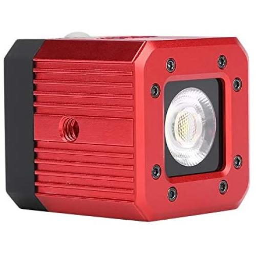 Bewinner Mini Underwater Sports Camera Fill Light for Underwater Photography 20m Diving Mini LED Photography Portable Fill Light 3200K-5600K Dimmable Flash Lamp for Go pro(Red)