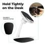 PITAKA New MagEZ Mount Qi Desktop Smartphone Charging Stand Magnetic Fast Wireless Charger Indoor Use Aramid Fiber Carbon Style 360° Rotatable White (for PITAKA MagEZ Case only)
