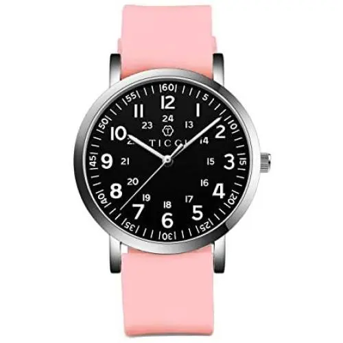 TICCI Unisex Men Women Medical Quartz Watch Arabic Numerals Military Time Easy Read Dial Silicone Band Waterproof for Students Doctors Nurses TICCI Unisex Men Women Medical Quartz Watch Arabic Numerals Military Time Easy Read Dial Silicone Band Waterproof for Students Doctors Nurses