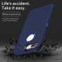 MXX iPhone 8 Plus Case, Heavy Duty Defense Case with Screen Protector [4 Layers] Rugged Rubber Shockproof Protection Case Cover for iPhone 7 Plus/iPhone 8 Plus [5.5 inch] - Blue/Blue