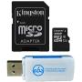 Kingston 32GB SDHC Micro Canvas Select Memory Card and Adapter Works with Samsung Galaxy A10, A20, A70 Cell Phone (SDCS/32GB) Bundle with (1) Everything But Stromboli MicroSD and SD Card Reader