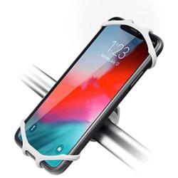 Newppon Bicycle Motorcycle Cellphone Holder : Sturdy Silicone Handlebar Cradle Mount fits for iPhone 11 Pro Max X XS XR 8 Plus, Samsung Galaxy or Any Smartphone 4" ~7" inches for Cycling