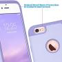ULAK iPhone 6S Case Silicone,iPhone 6 Case, Slim Dual Layer Soft Silicone & Hard Back Cover Bumper Protective Shock-Absorption & Skid-Proof Anti-Scratch Case for Apple iPhone 6/6S 4.7-Lavender/Purple