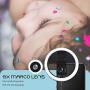 GLOUE Selfie Light Ring Led Circle Clip-on Selfie Fill Light with 36 Led Bubbles USB Rechargeable Portable for for iPhone, Smart Phones, Pads, Makeup Mirrors(Black, 1 Pack)