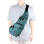 Vanlison Large Sling Bag Crossbody Shoulder Chest Back Pack Anti Theft Travel Bags Daypack Lake Blue