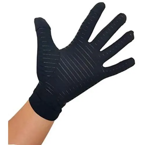 Copper Infused Compression Gloves Copper Arthritis Gloves for Computer Typing and Everyday Support, Full Finger Hand Relief Compression Gloves for Arthritis Pain Relief Gloves Women/Men (1 Pair)(S) Copper Infused Compression Gloves Copper Arthritis Gloves for Computer Typing and Everyday Support, Full Finger Hand Relief Compression Gloves for Arthritis Pain Relief Gloves Women/Men (1 Pair)(S)