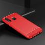 Samsung A20 case,Galaxy A20 Case,Galaxy A30 Case,MAIKEZI Soft TPU Slim Fashion Anti-Fingerprint Non-Slip Protective Phone Case Cover for Samsung Galaxy A20/A30 (Red Brushed TPU)