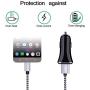 Dual USB Car Charger, FiveBox Phone Car Charger Adapter with 2 Pack Braided Micro USB Charging Cable 6ft Android Charger Cord for Samsung Galaxy S6/S7 Edge, J3 J7, LG stylo 2/3 Plus, LG G4 G3 K20 Plus