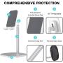 BESP Phone Stand, Adjustable Mobile Phone Desk Holder Muti-Angle, Phone Dock Compatible with iPhone 11 Pro XS Max XR X 8 7 Plus Samsung Galaxy S10 S9 & Tablets (White02)