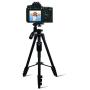 Fugetek 54" Tripod, Works with Phone & Camera, Use for Facetime, Video Calls, Teaching, Lightweight Aluminum, Removable Bluetooth Remote, Mount Smartphone, DSLR, Compatible with Apple Android, Black