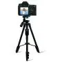 Fugetek 54&quot Tripod, Works with Phone & Camera, Use for Facetime, Video Calls, Teaching, Lightweight Aluminum, Removable Bluetooth Remote, Mount Smartphone, DSLR, Compatible with Apple Android, Black