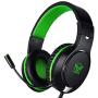 Gaming Headset for PS4, PC, Xbox One Controller, Windows PC, Noise Cancelling Over Ear Headphones with Mic, Bass Surround, Soft Memory Earmuffs for Laptop Mac Nintendo Switch Games (Green)