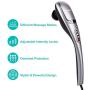 NURSAL Handheld Deep Percussion Massager with 5 Massage Modes, Adjustable Speed and Non-Slip Design Plus 5 Interchangeable Tips | for Neck, Shoulder, Back, Legs, Muscle Pain and Sports Recovery